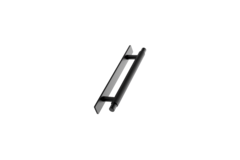 Greep manor back ba128 l190 zamak mat zwart